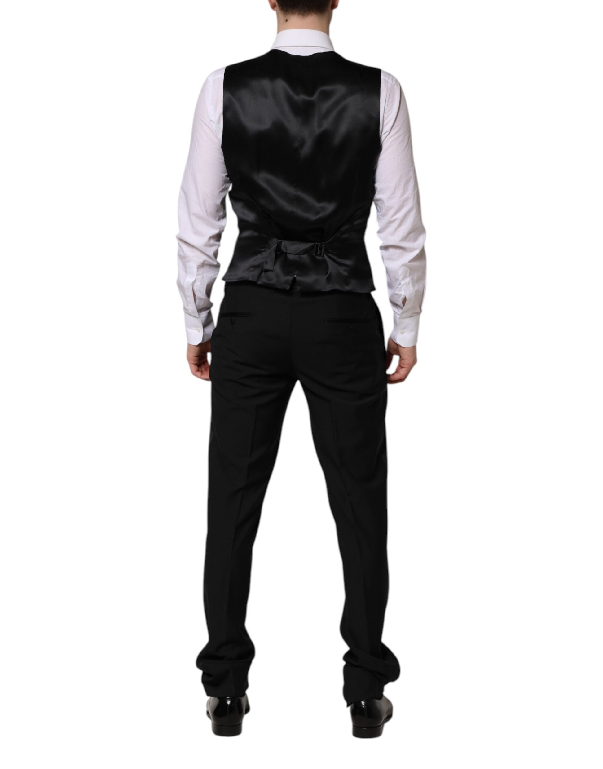 Dolce & Gabbana Black MARTINI Crystal Embellished 3 Pc Suit - ACCEXO