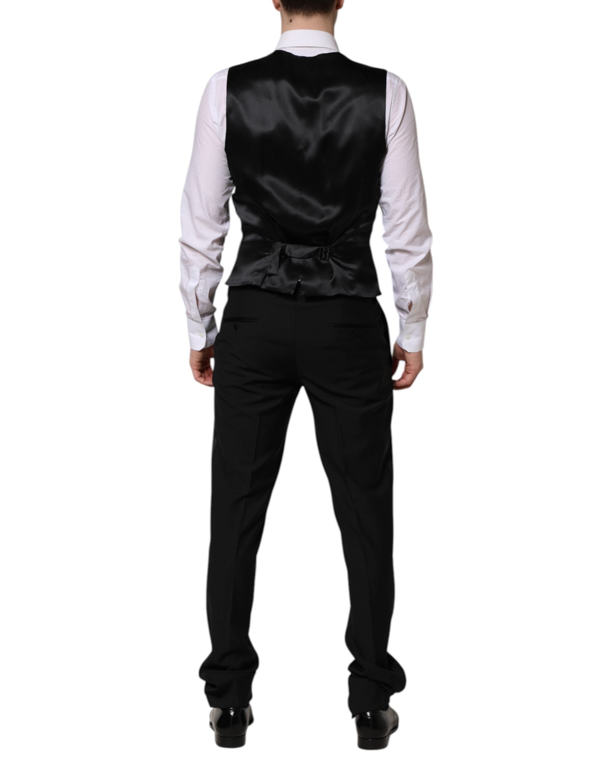 Dolce & Gabbana Black MARTINI Crystal Embellished 3 Pc Suit - ACCEXO