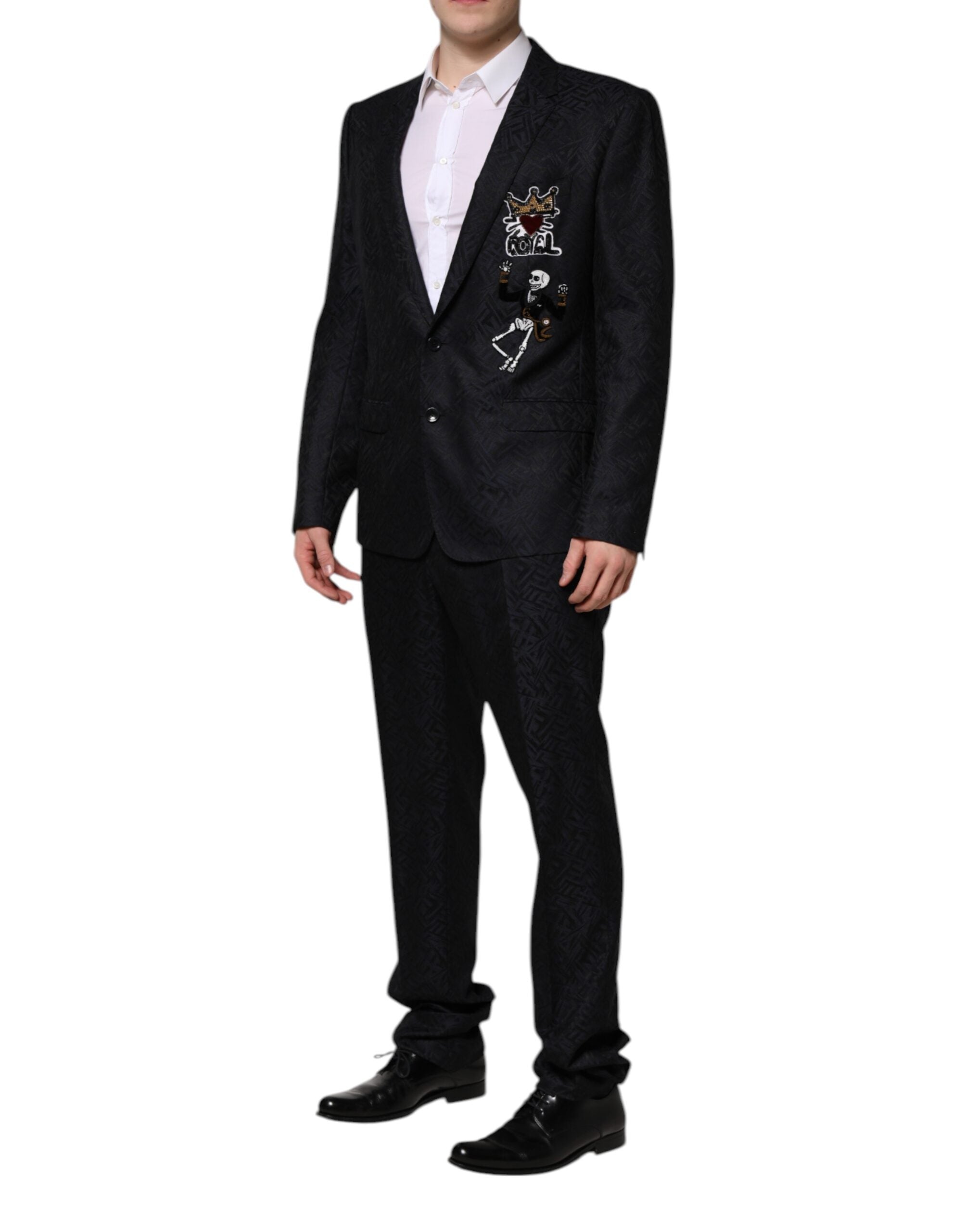 Dolce & Gabbana Black MARTINI King Skeleton 2 Piece Suit - ACCEXO