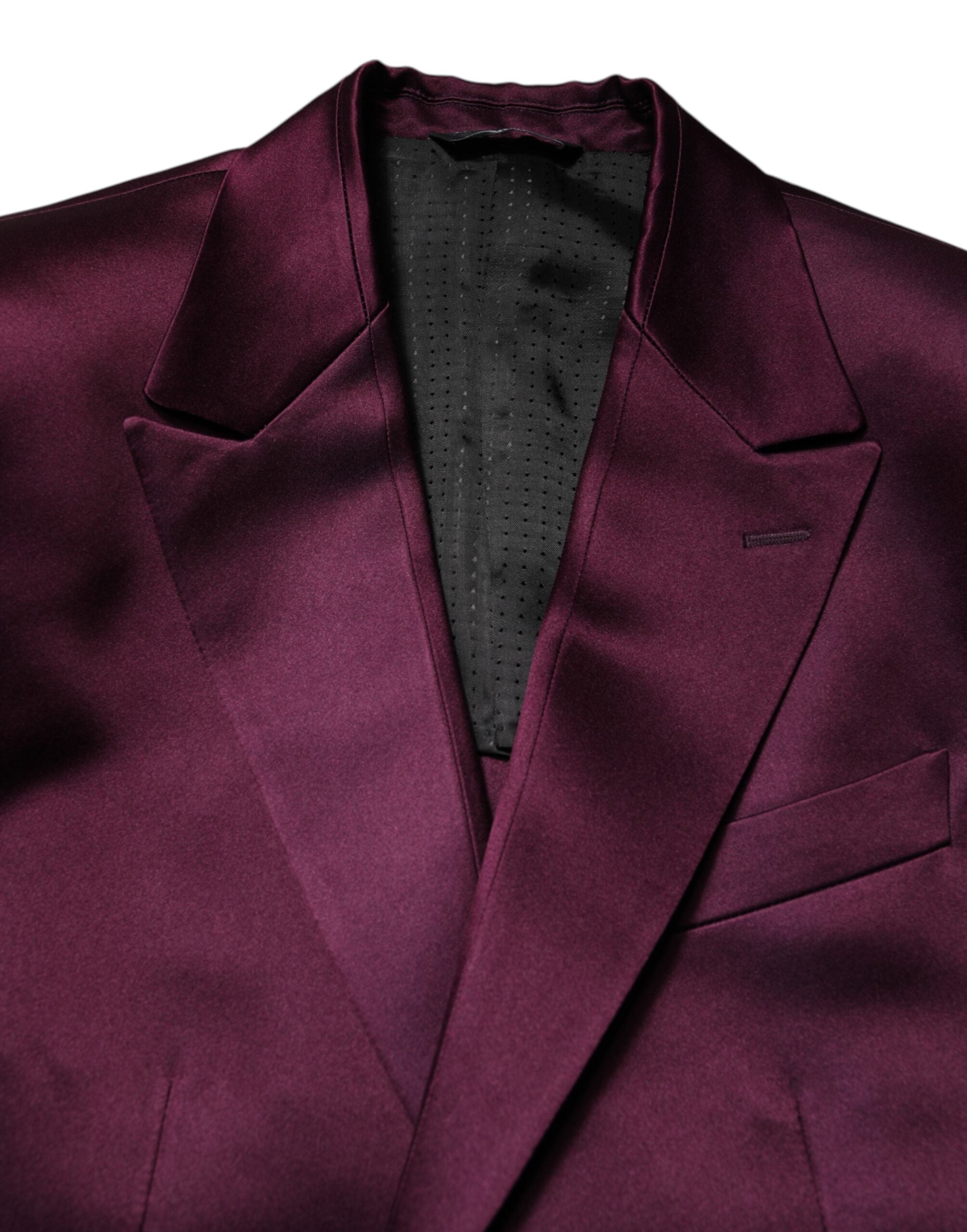 Dolce & Gabbana Dark Purple Silk 3Piece Single Breasted Suit - ACCEXO