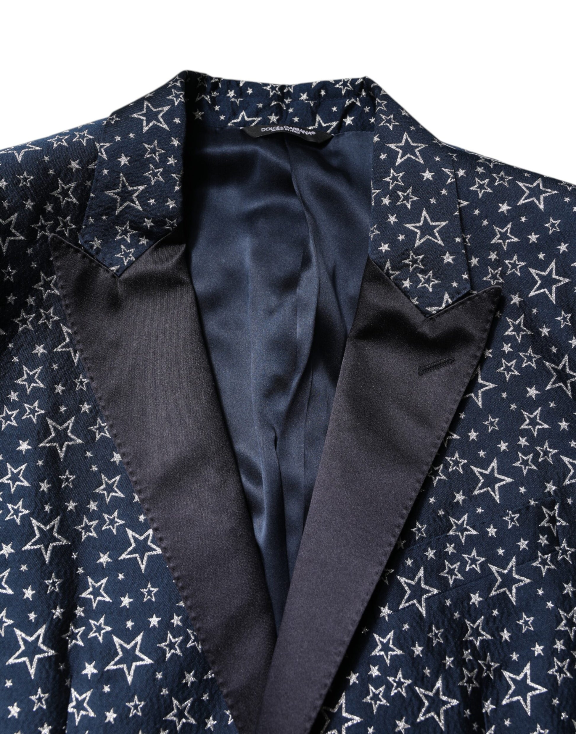 Dolce & Gabbana Blue MARTINI Star Jacquard 3 Piece Suit - ACCEXO