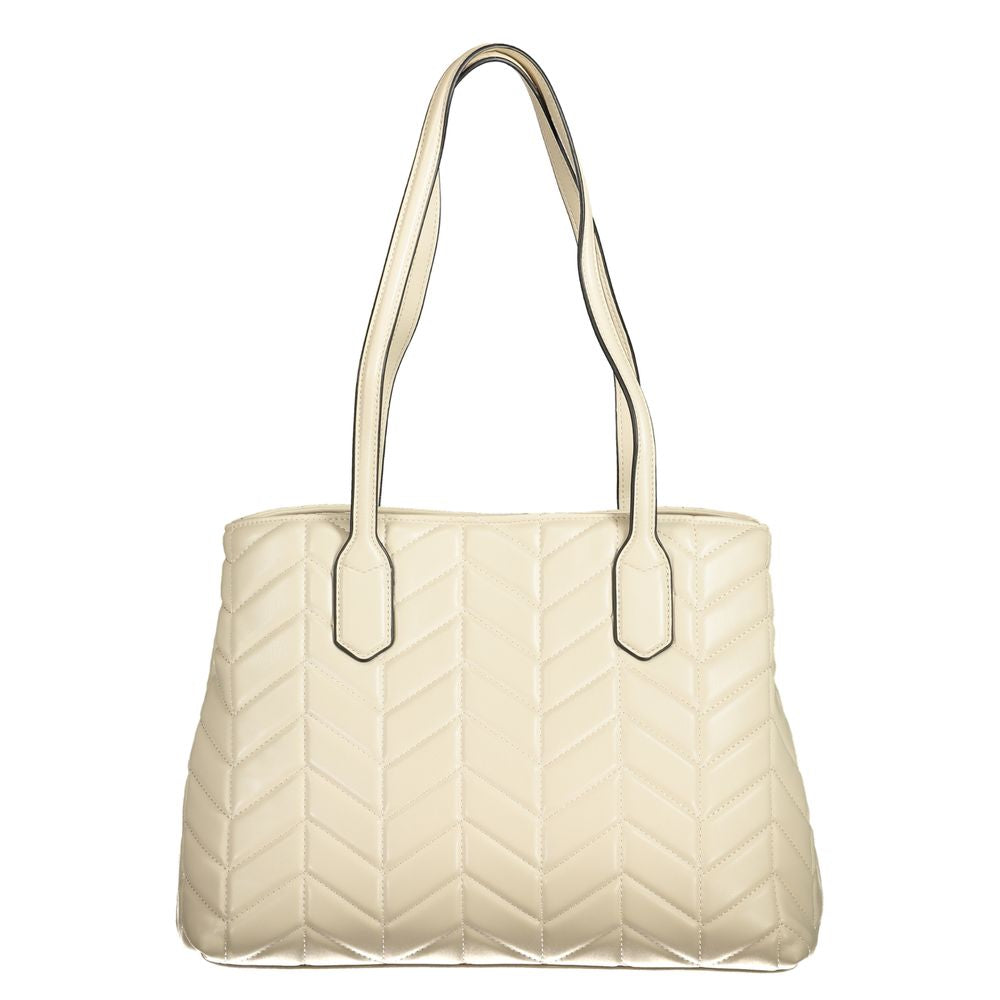 Mario Valentino Beige Polyethylene Women Handbag - ACCEXO