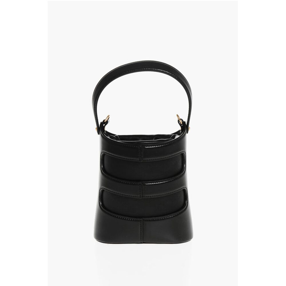 Alexander McQueen Leather THE RISE Mini Bucket Bag with Shoulder Chain