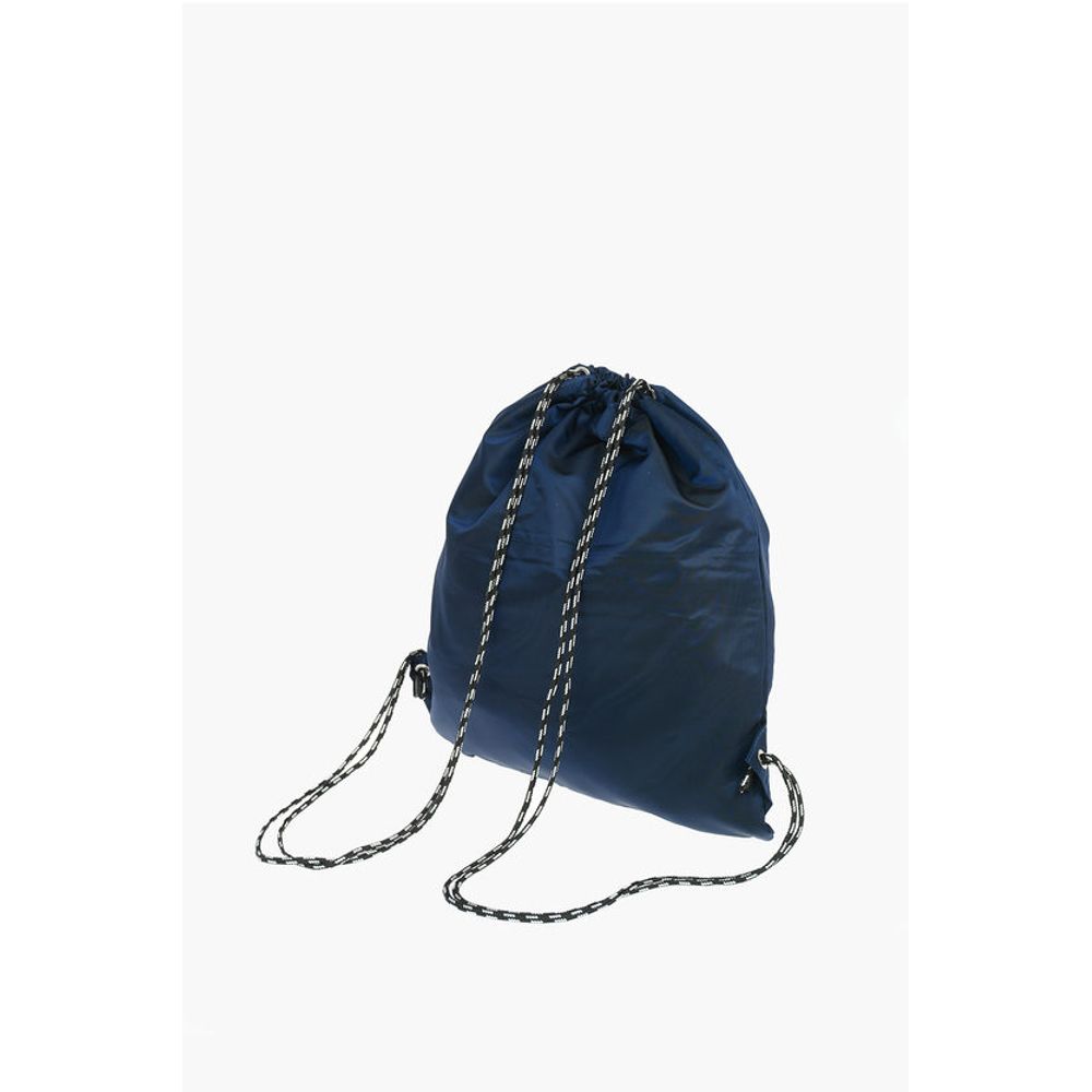 Neil Barrett solid color drawstring backpack with two-tone laces