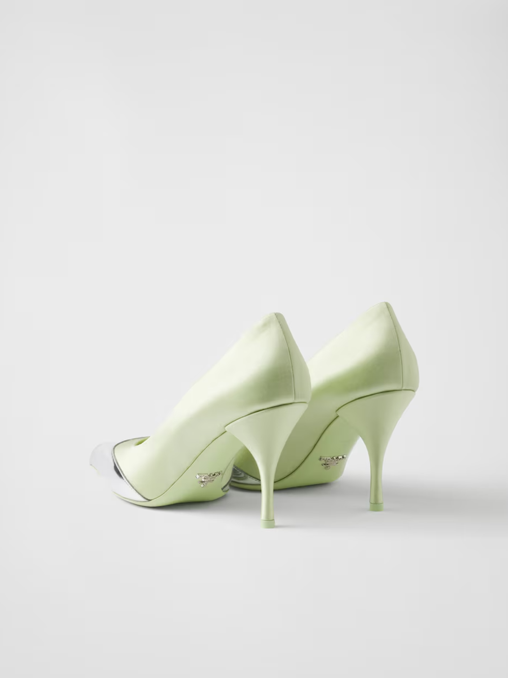 Prada Satin And Metallic Leather Pumps - ACCEXO