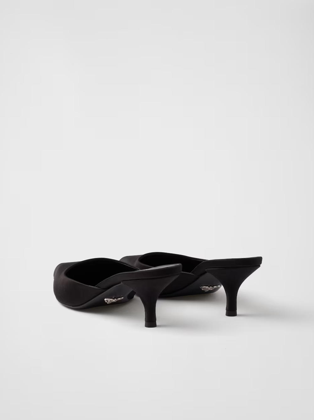 Prada Black Satin Sabot - ACCEXO