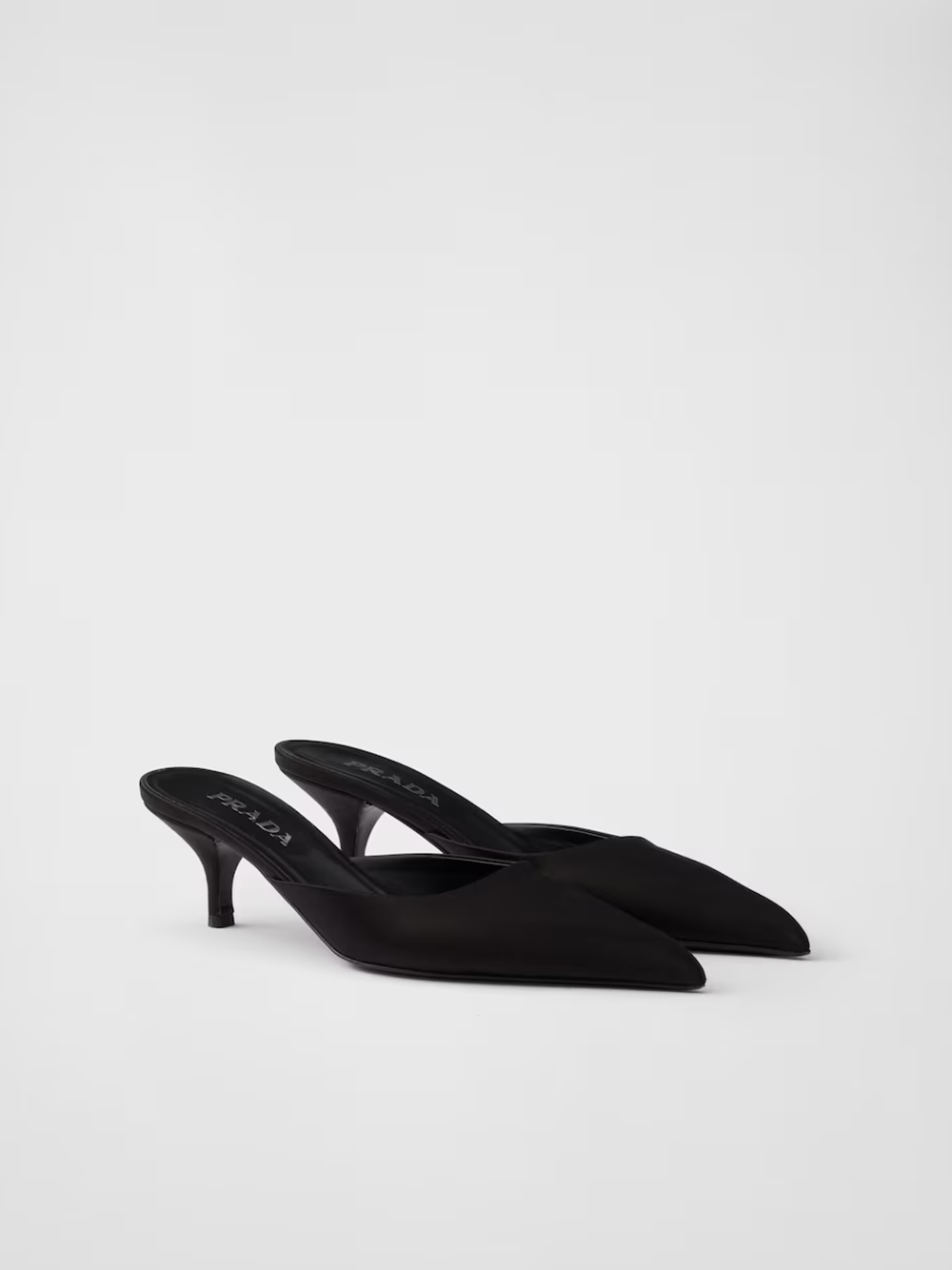 Prada Black Satin Sabot - ACCEXO