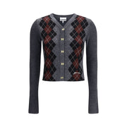 Ganni Check Cardigan