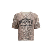 Ganni Leopard print short sleeve Sweater - ACCEXO
