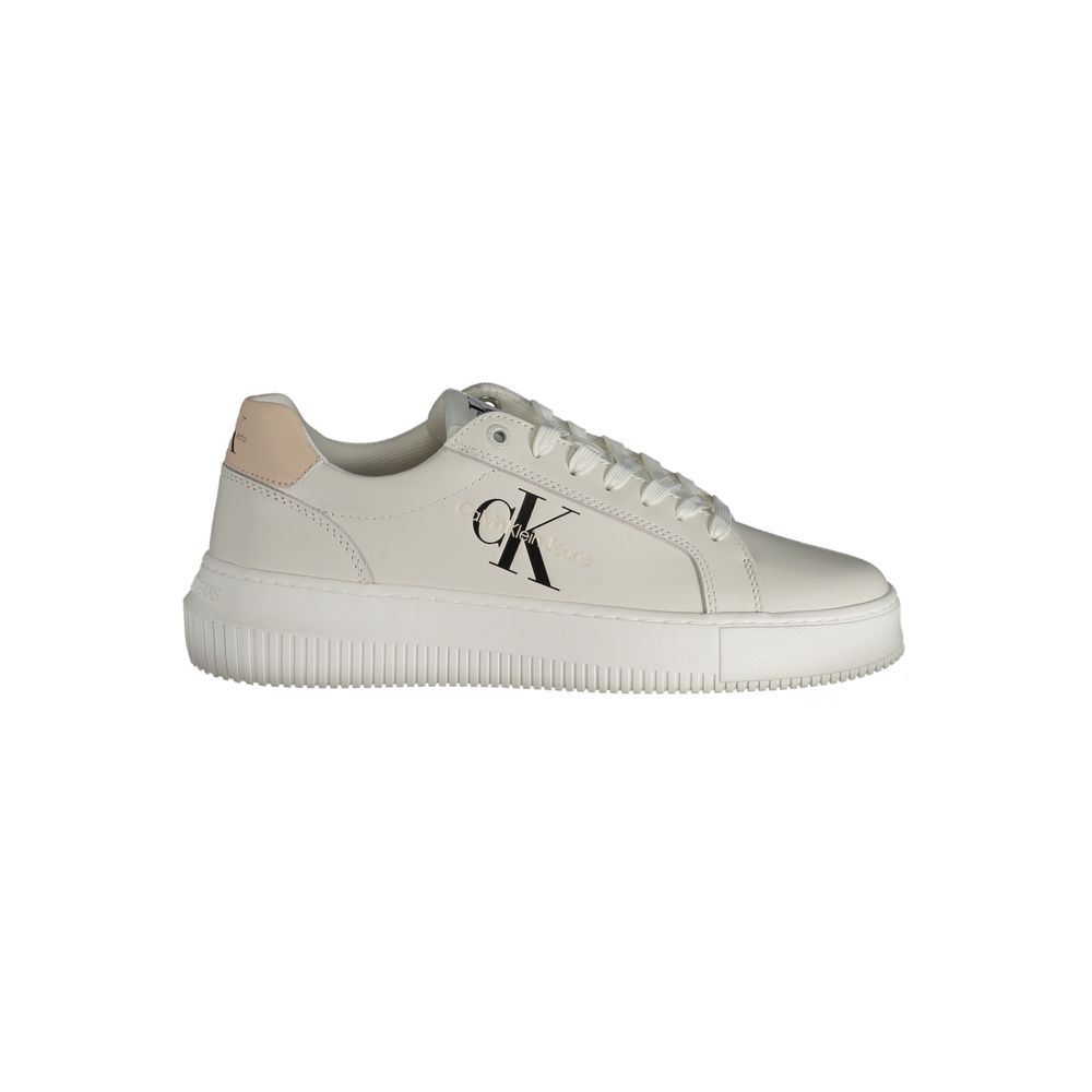 Calvin Klein White Polyester Sneaker - ACCEXO