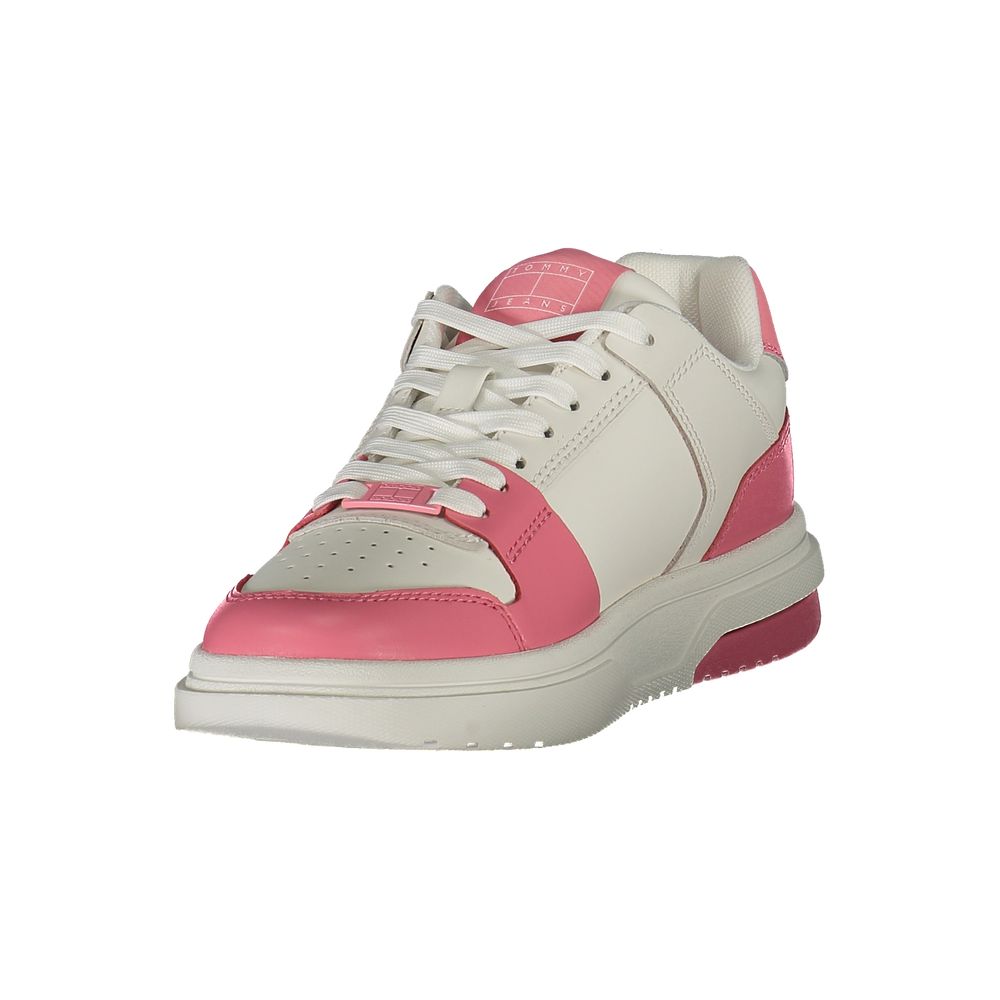 Tommy Hilfiger Pink Leather Women Sneaker - ACCEXO