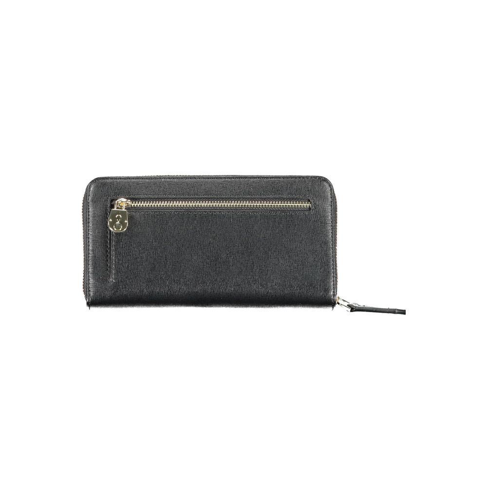 Calvin Klein Black Polyethylene Women Wallet With Coin Pocket and RFID Blocking Protection