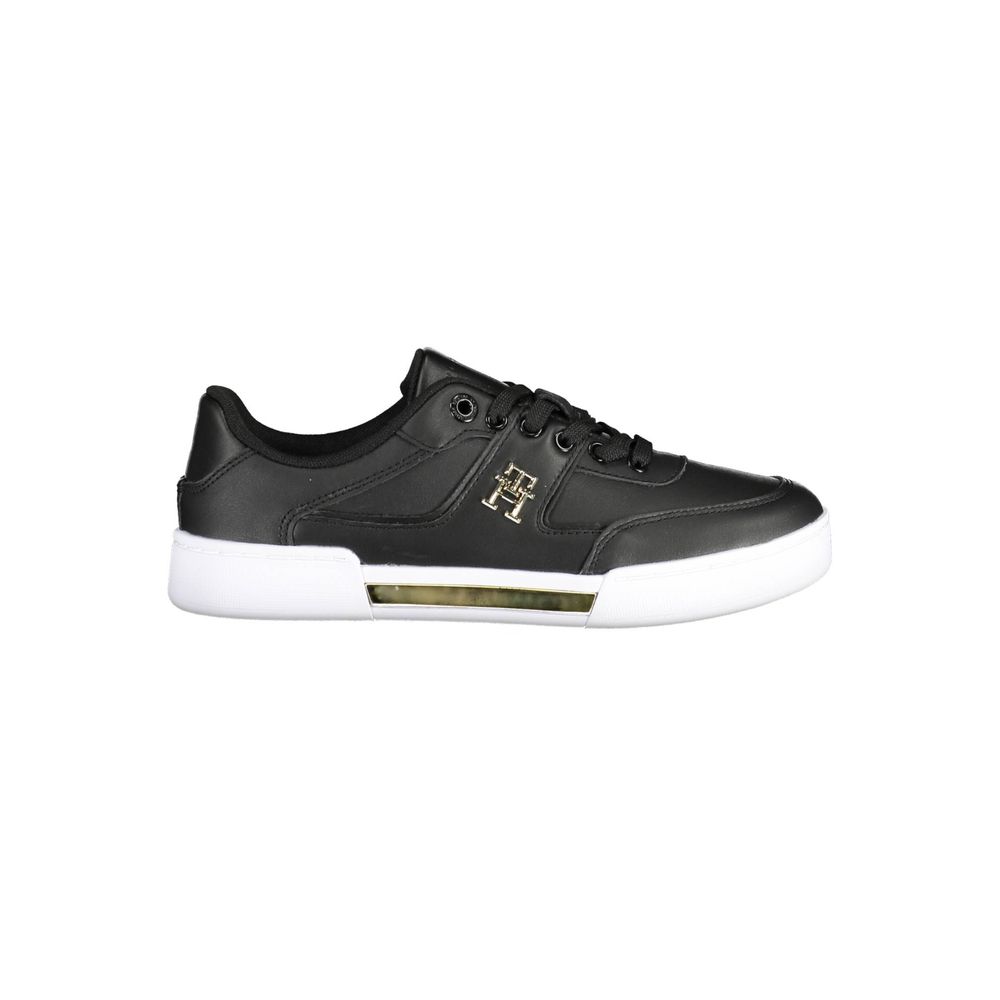 Tommy Hilfiger Black Leather Women Sneaker - ACCEXO
