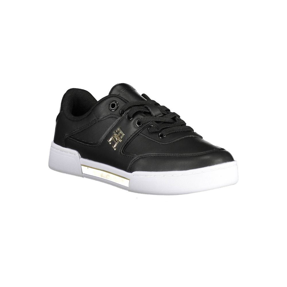 Tommy Hilfiger Black Leather Women Sneaker - ACCEXO