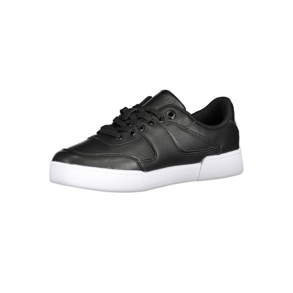 Tommy Hilfiger Black Leather Women Sneaker - ACCEXO