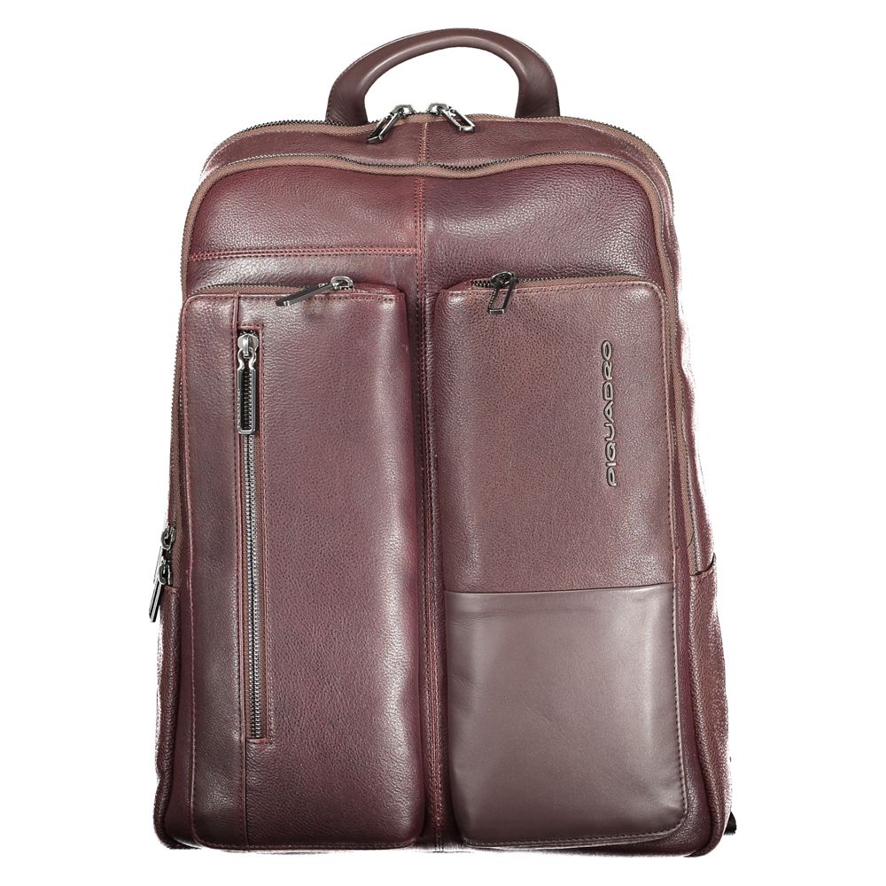 Piquadro Brown Leather Backpack