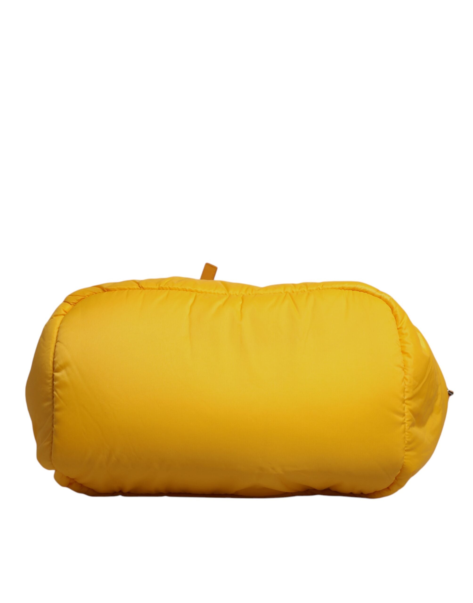 Dolce & Gabbana Yellow Orange Nylon Logo Plaque Hand Shoulder Tote Bag - ACCEXO