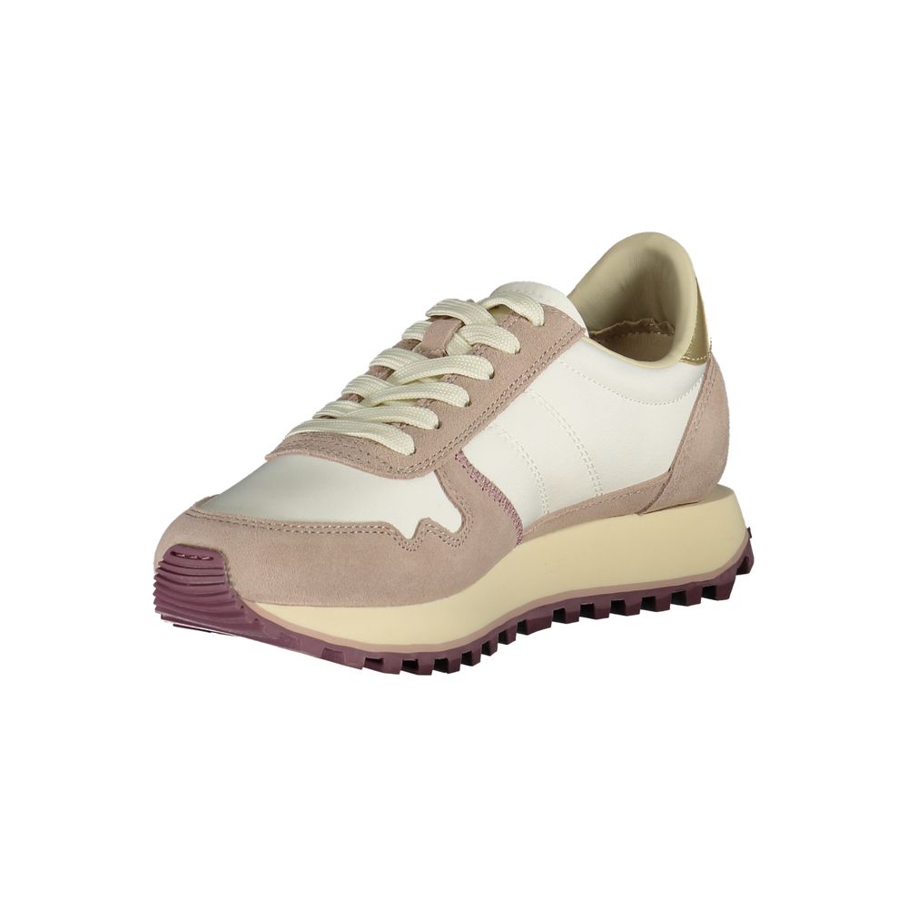 Blauer White Polyester Women Sneaker - ACCEXO
