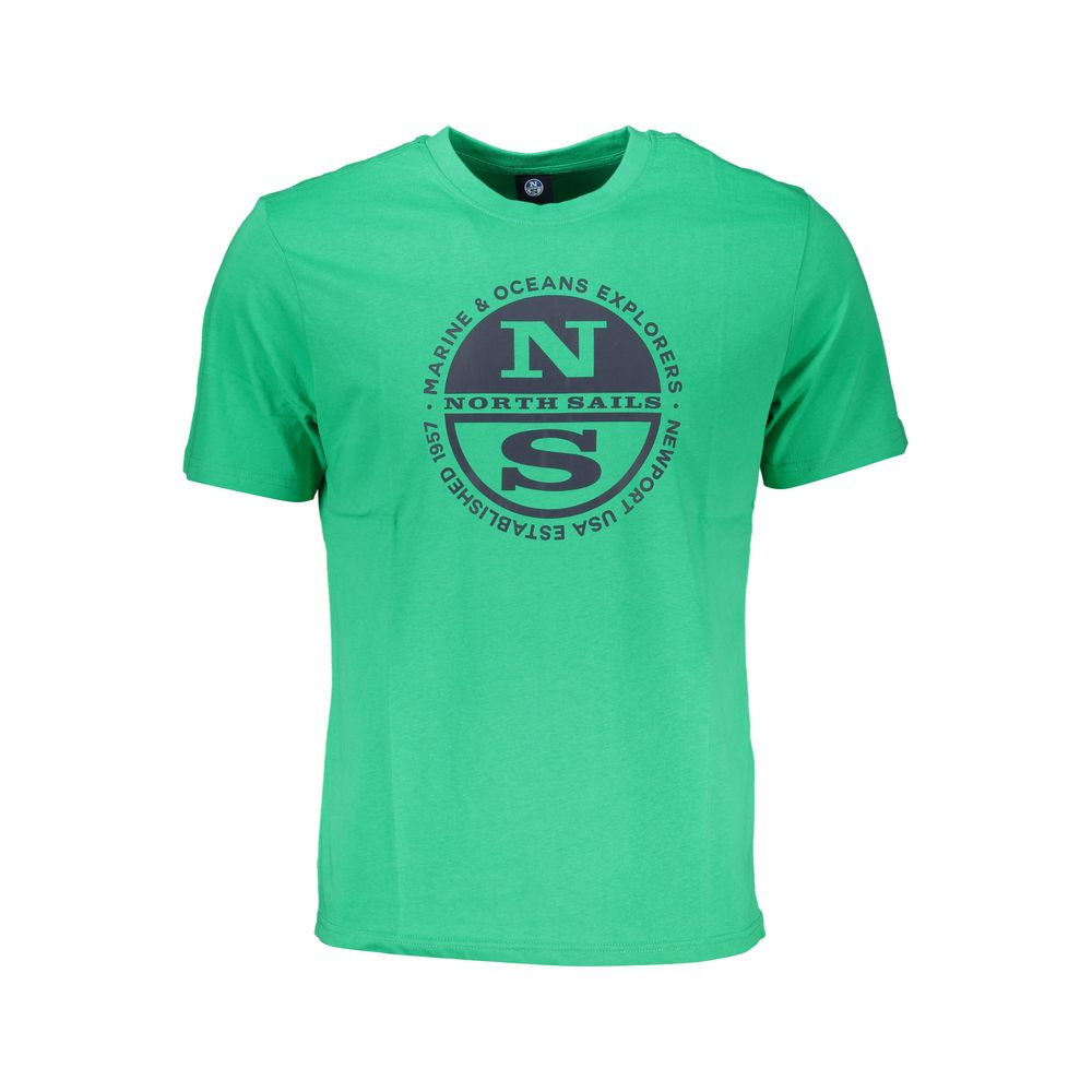 North Sails Green Cotton T-Shirt - ACCEXO