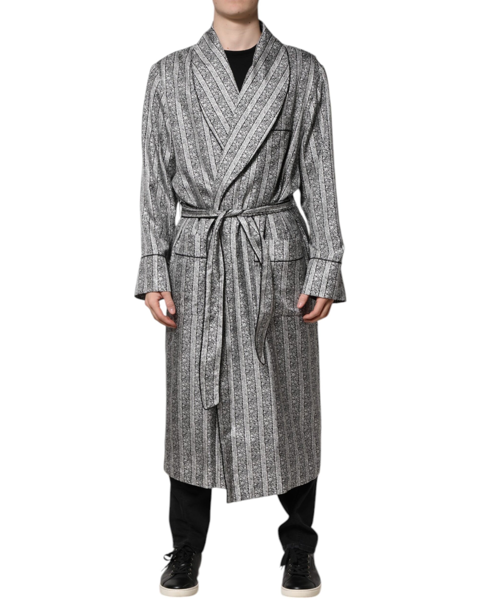 Dolce & Gabbana Multicolor Floral Robe Coat Wrap Jacket - ACCEXO