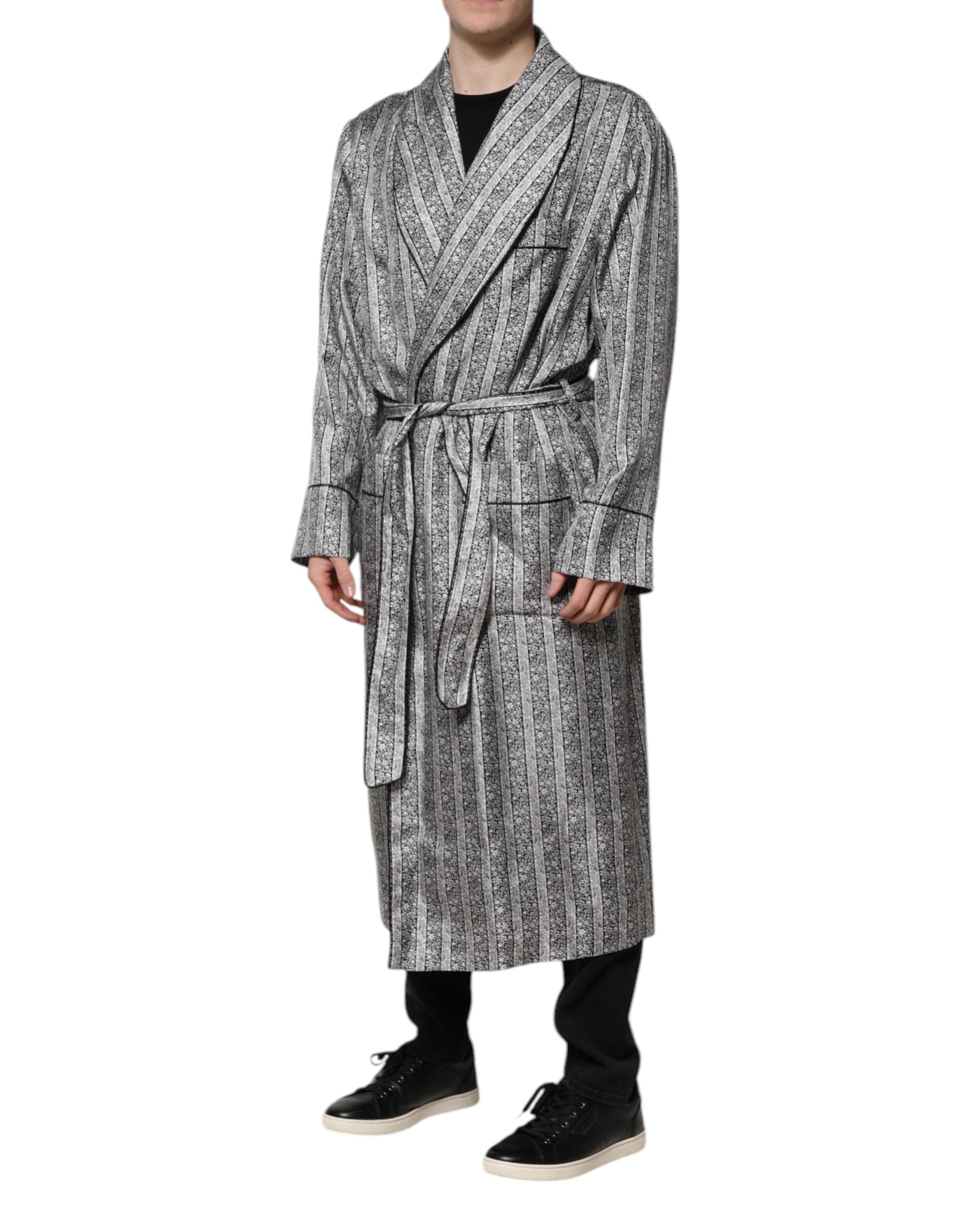 Dolce & Gabbana Multicolor Floral Robe Coat Wrap Jacket - ACCEXO