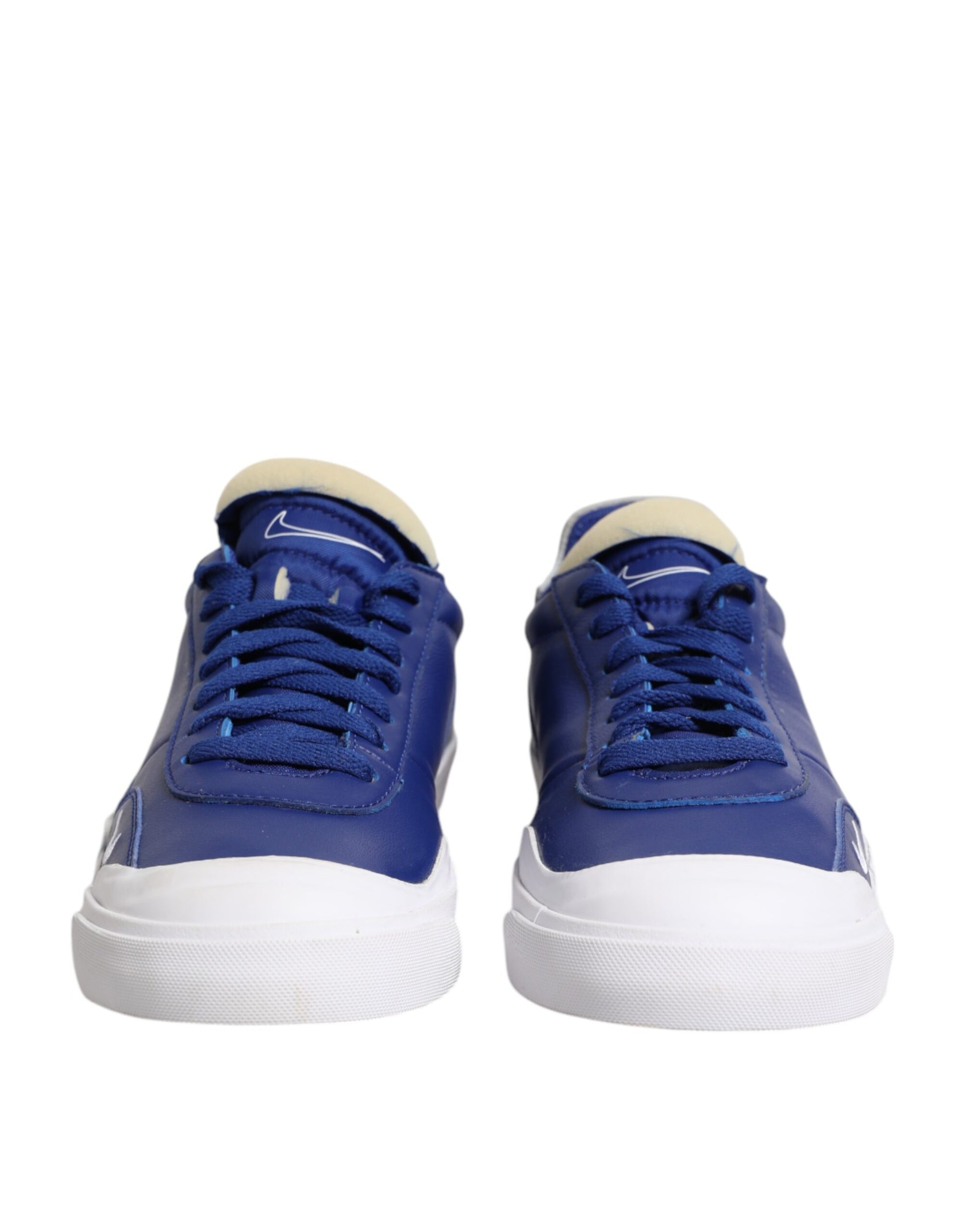 Nike White Blue Lace Up Low Top Drop-Type PRM Sneakers Shoes - ACCEXO
