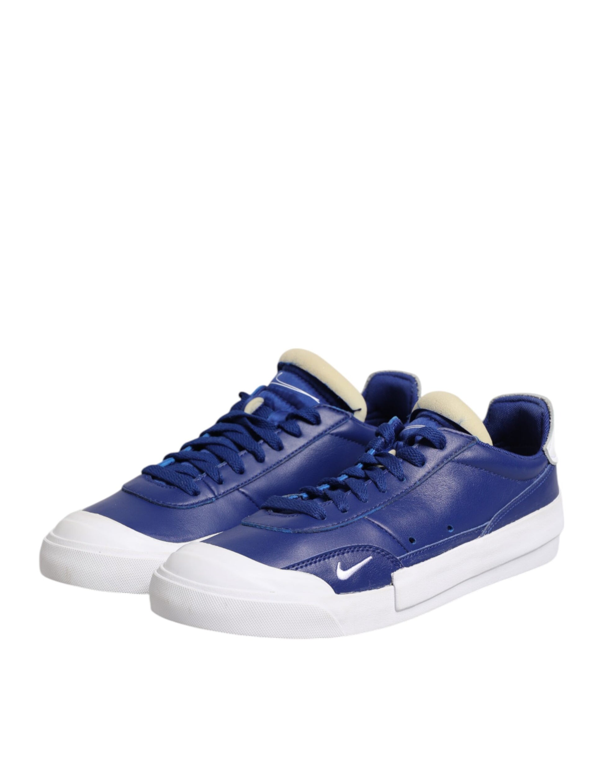 Nike White Blue Lace Up Low Top Drop-Type PRM Sneakers Shoes - ACCEXO