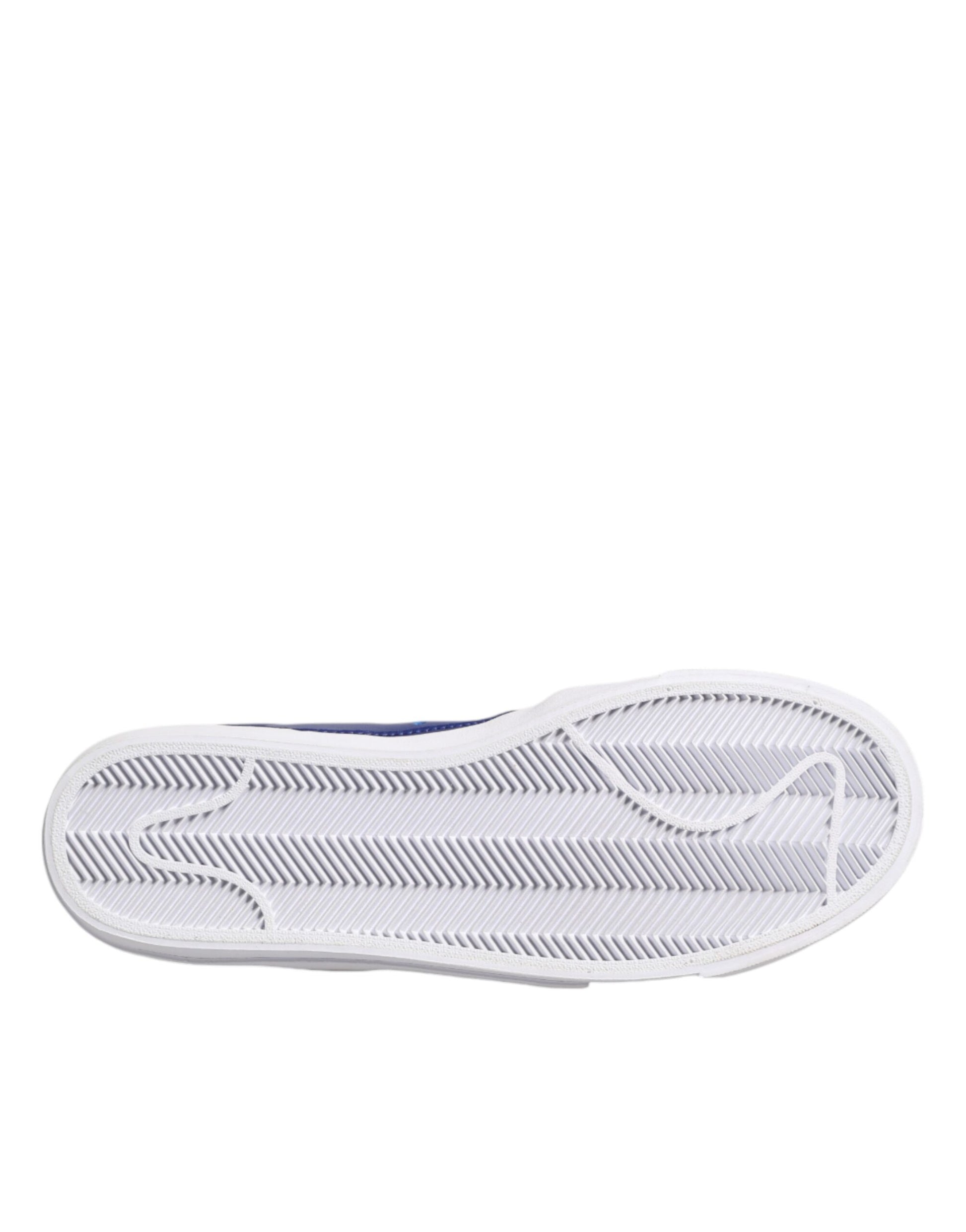 Nike White Blue Lace Up Low Top Drop-Type PRM Sneakers Shoes - ACCEXO