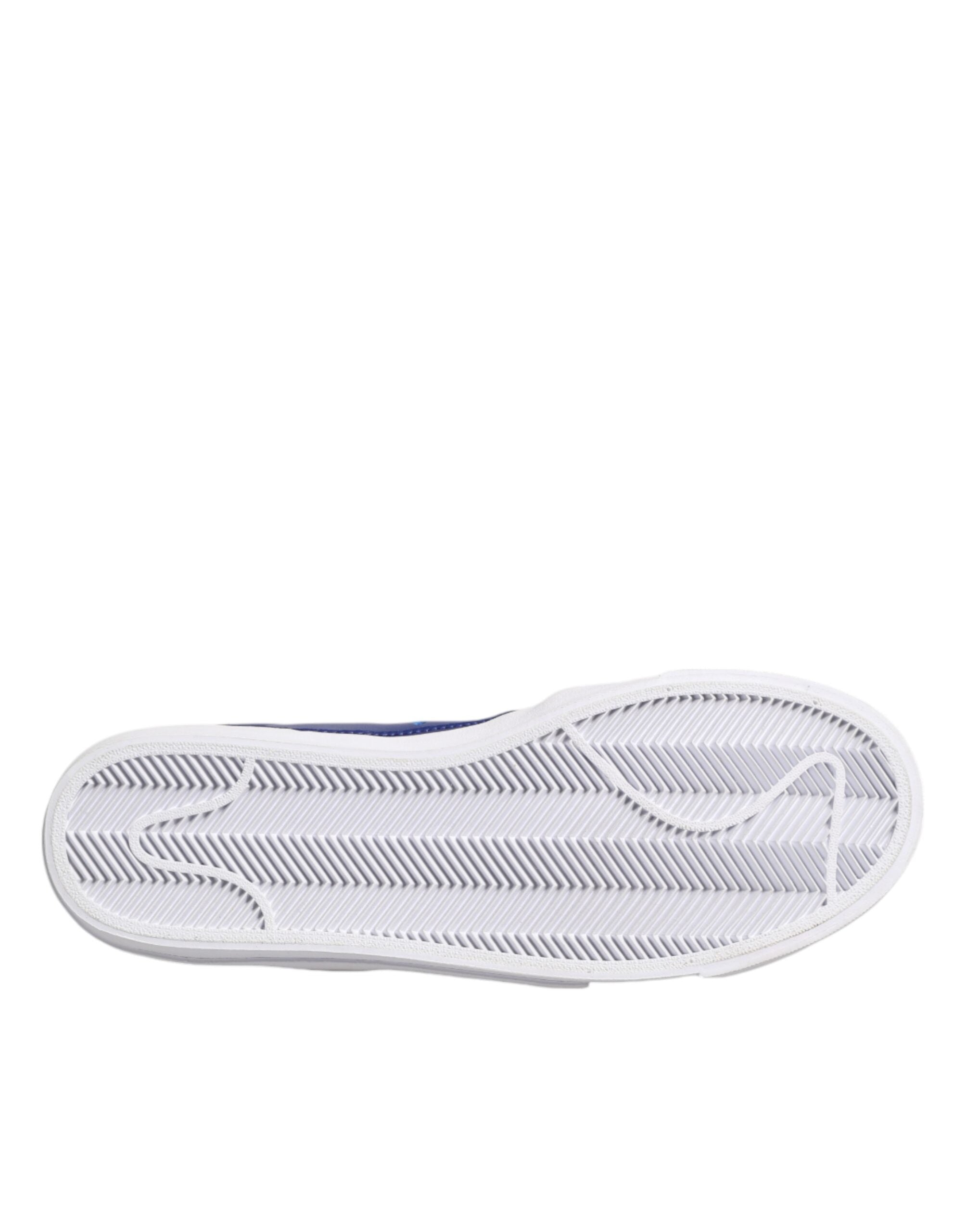 Nike White Blue Lace Up Low Top Drop-Type PRM Sneakers Shoes - ACCEXO