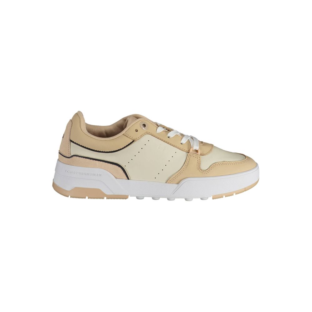 Tommy Hilfiger Beige Leather Women Sneaker - ACCEXO