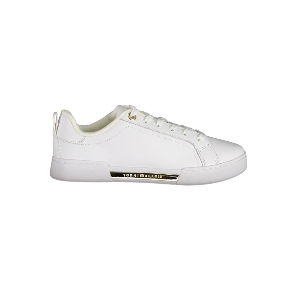 Tommy Hilfiger Chic White Lace-Up Sneakers with Contrast Detail - ACCEXO