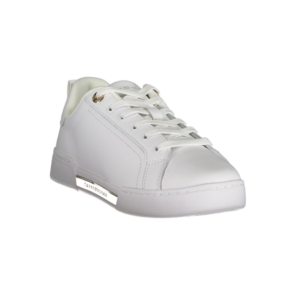 Tommy Hilfiger Chic White Lace-Up Sneakers with Contrast Detail - ACCEXO