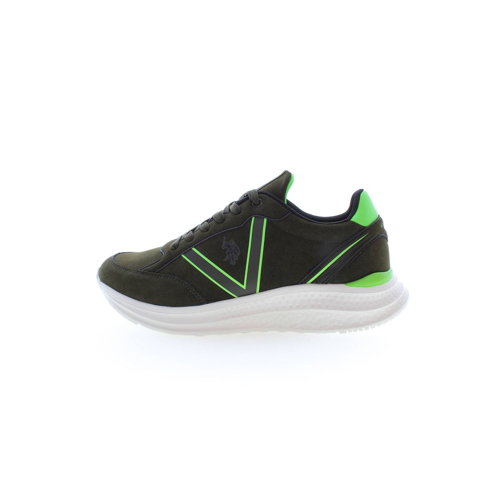 U.S. POLO ASSN. Green Polyester Men Sneaker - ACCEXO
