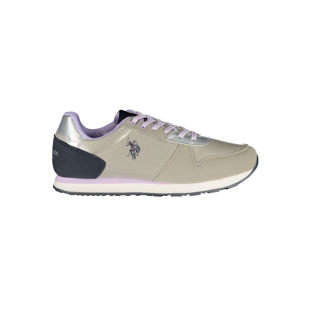 U.S. POLO ASSN. Silver Polyester Sneaker - ACCEXO