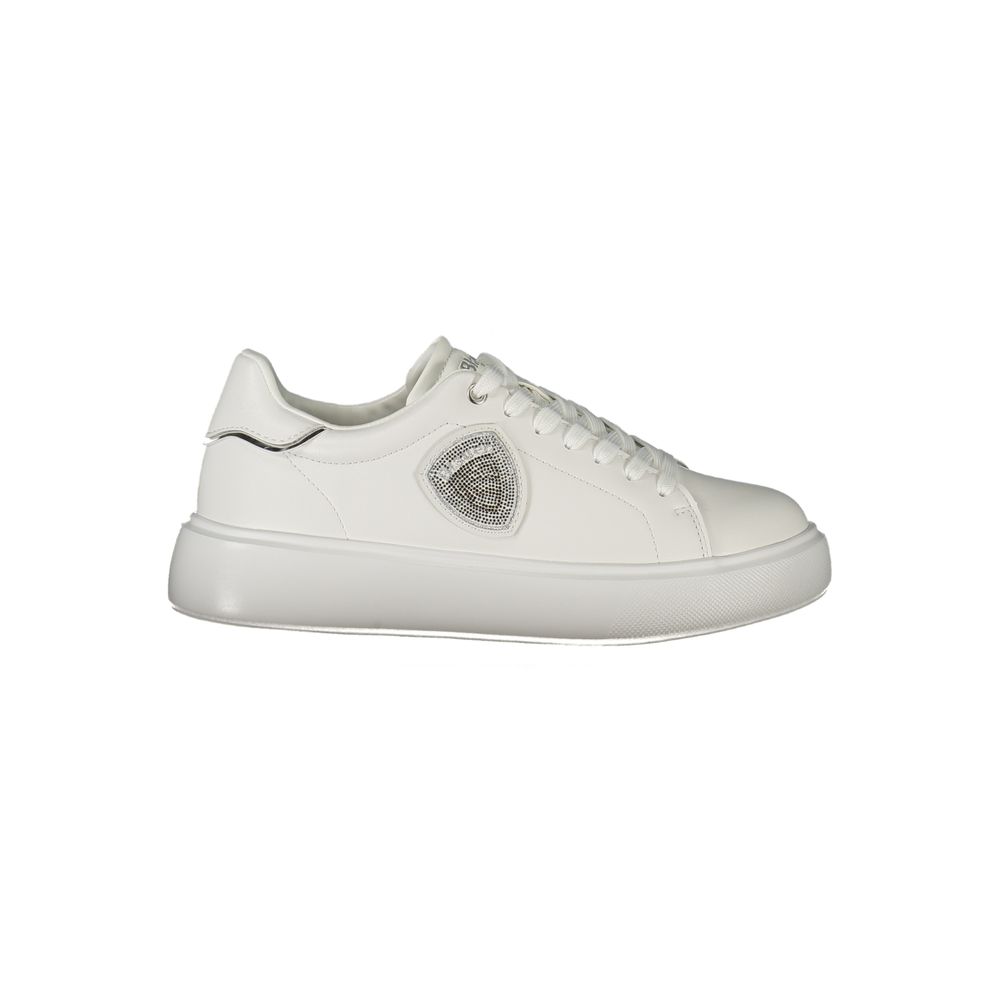 Blauer White Leather Women Sneaker - ACCEXO