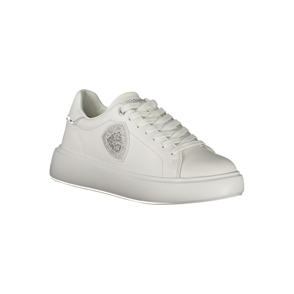 Blauer White Leather Women Sneaker - ACCEXO