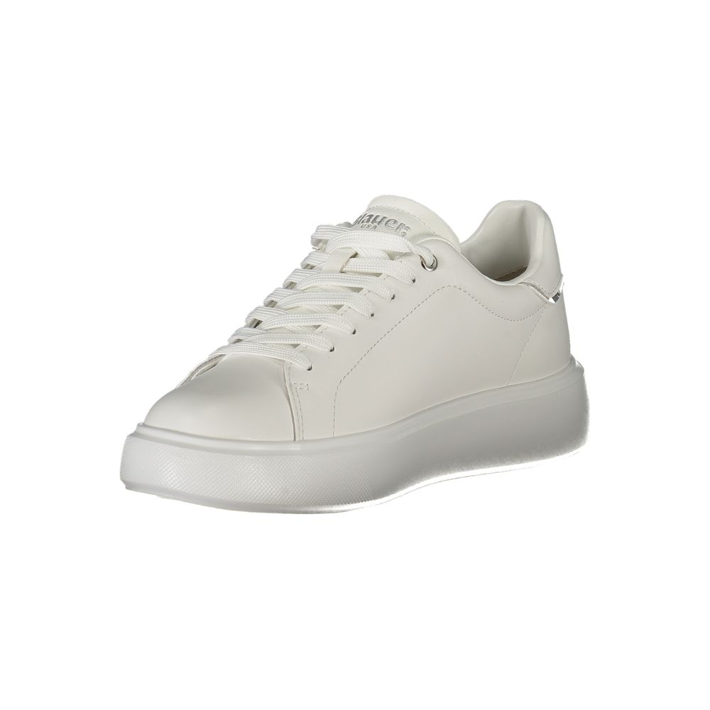 Blauer White Leather Women Sneaker - ACCEXO