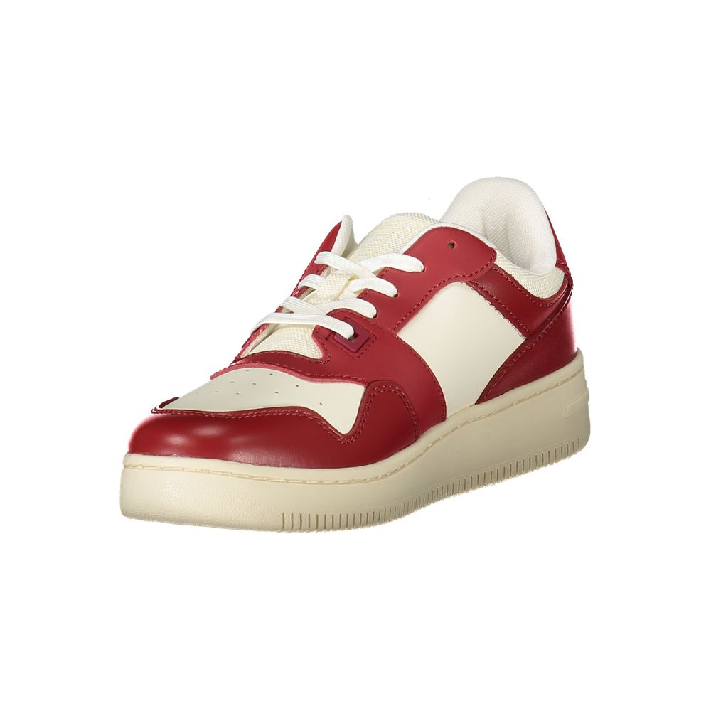 Tommy Hilfiger Red Leather Women Sneaker - ACCEXO
