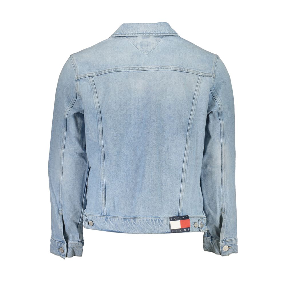 Tommy Hilfiger Light Blue Cotton Men Jacket - ACCEXO