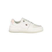Tommy Hilfiger Elegant White Lace-Up Sneakers with Contrast Detail - ACCEXO