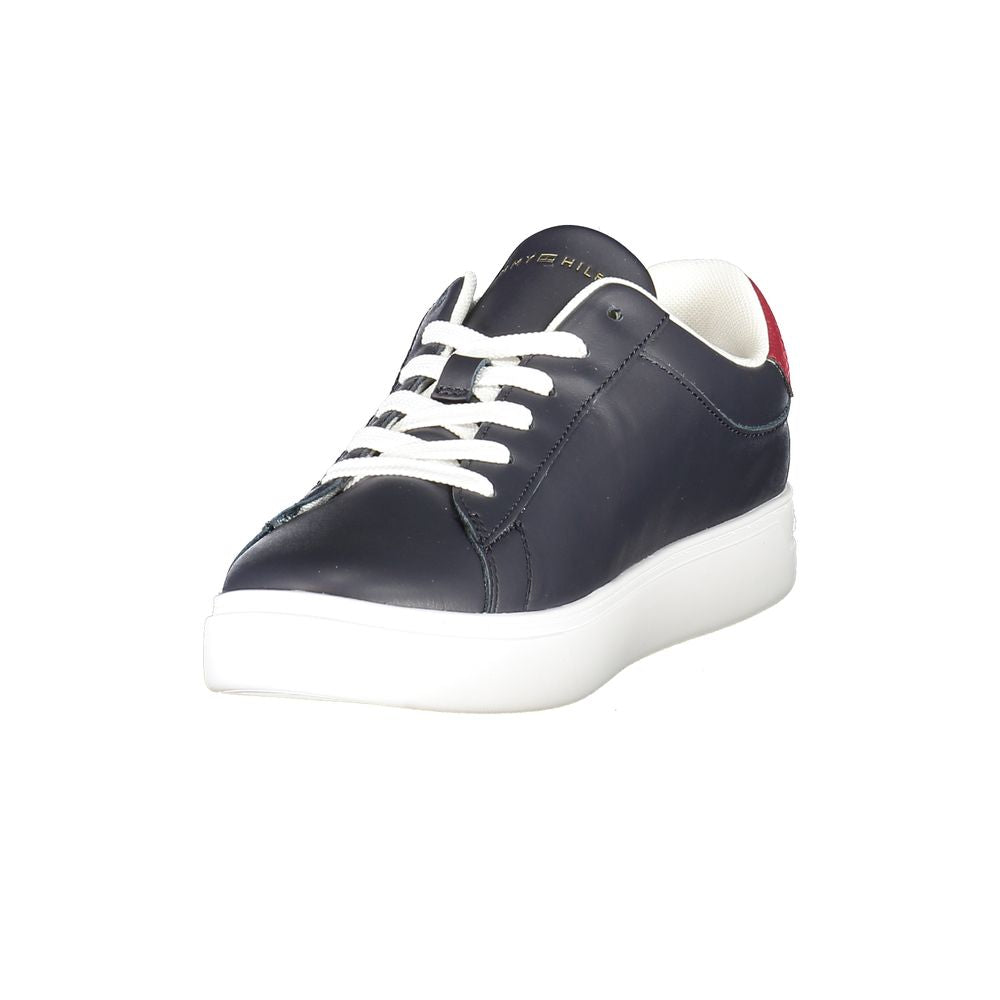Tommy Hilfiger Blue Leather Women Sneaker - ACCEXO