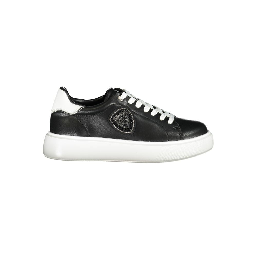 Blauer Black Leather Women Sneaker - ACCEXO