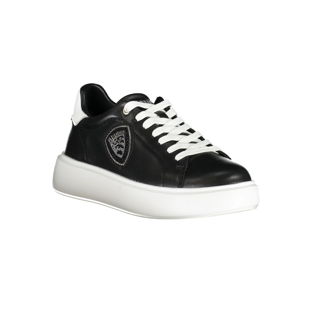 Blauer Black Leather Women Sneaker - ACCEXO