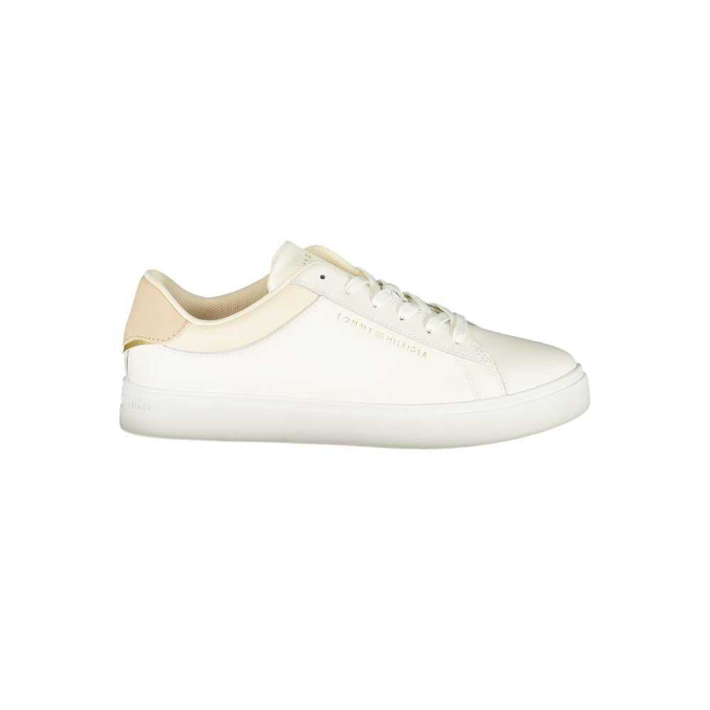 Tommy Hilfiger Beige Leather Women Sneaker - ACCEXO