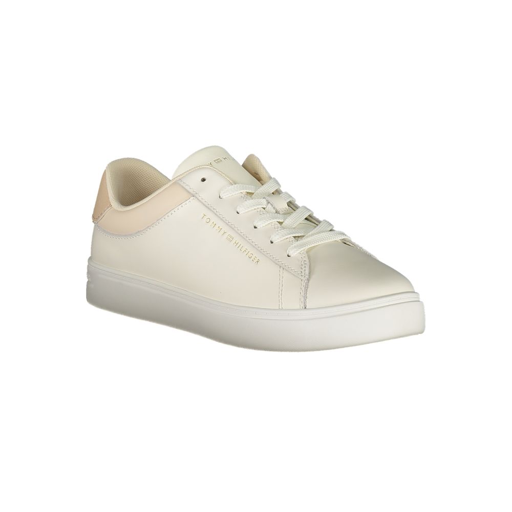 Tommy Hilfiger Beige Leather Women Sneaker - ACCEXO