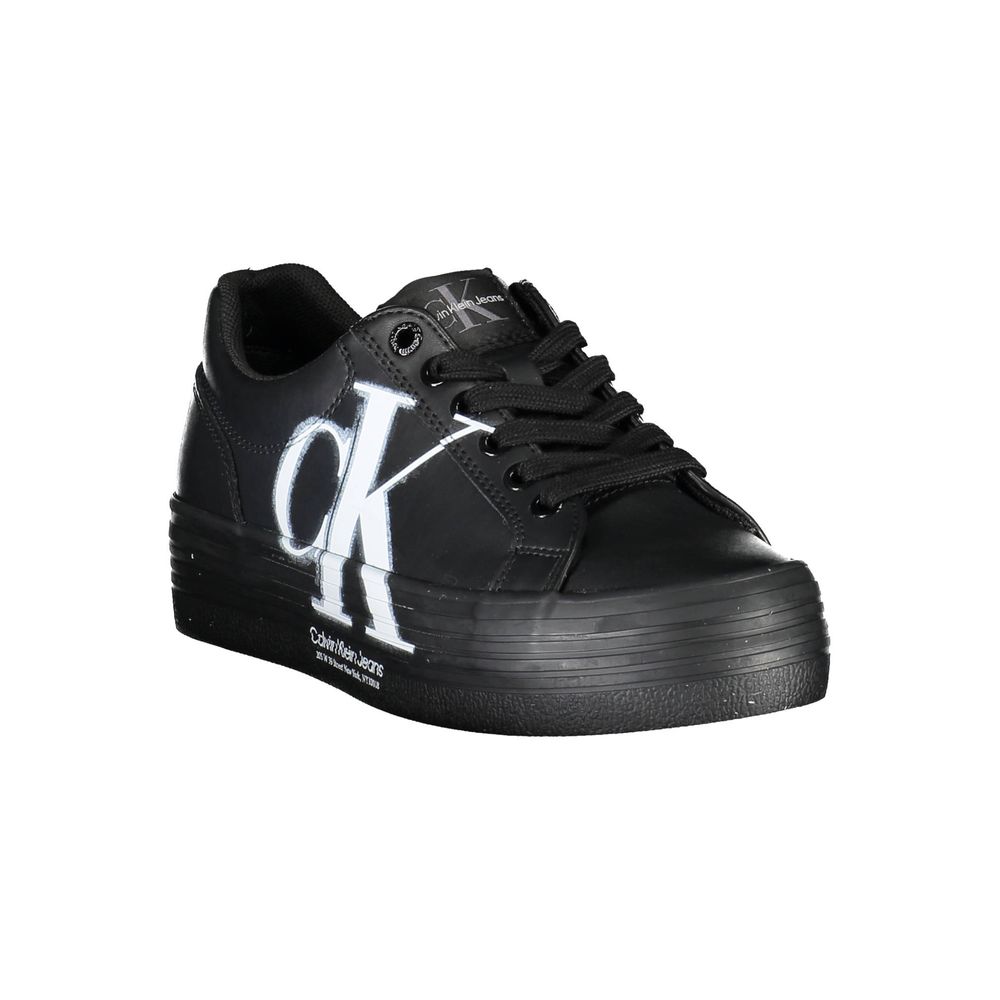 Calvin Klein Black Leather Women Sneaker - ACCEXO