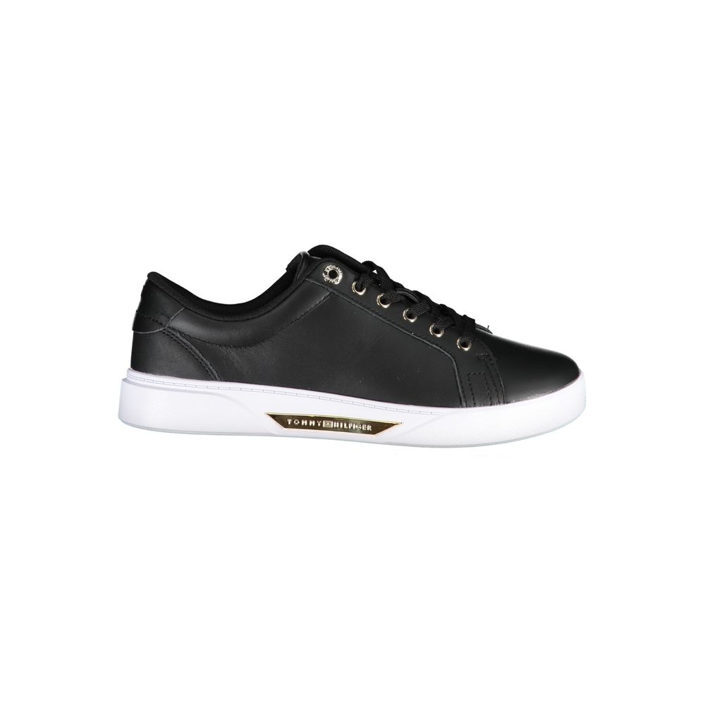 Tommy Hilfiger Black Leather Women Sneaker - ACCEXO