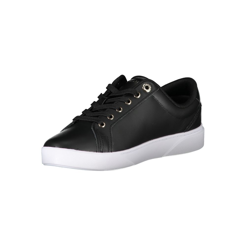 Tommy Hilfiger Black Leather Women Sneaker - ACCEXO