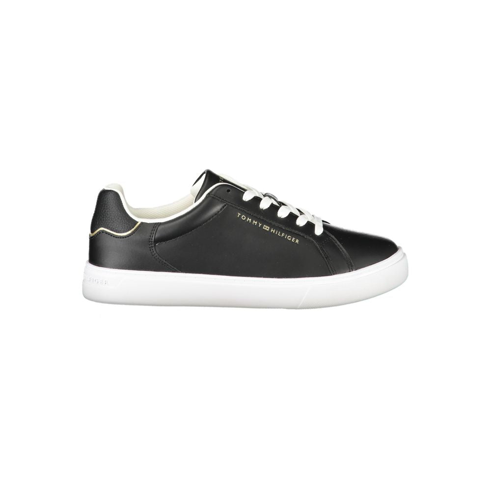 Tommy Hilfiger Black Leather Women Sneaker - ACCEXO