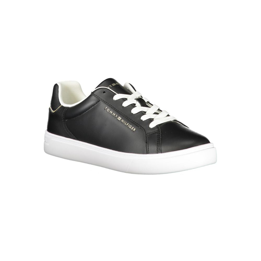 Tommy Hilfiger Black Leather Women Sneaker - ACCEXO